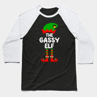 Gassy Elf Matching Family Group Christmas Party Pajama Baseball T-Shirt